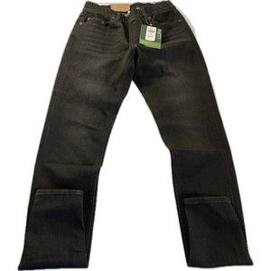 L.L. Bean Womens Pull On Jeans Size 2 Medium Tall Tapered Black Stretch NEW